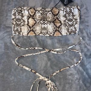 Snake skin crop top